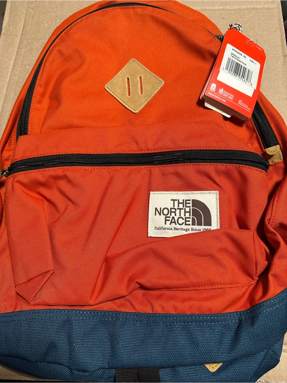 The North Face Berkeley Backpack - Tibetan Orange/Monterey Blue